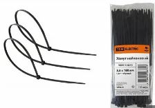 Хомут нейлон 3,6х100 (черный) (25шт/упак) TDM