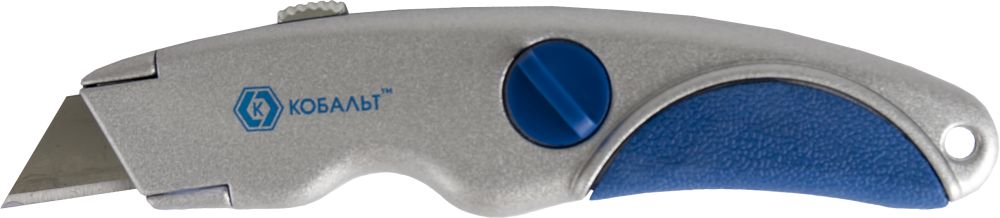 Нож технический КОБАЛЬТ трапециевидные лезвия 19 мм (3 шт.), металлический корпус