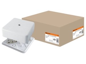 Коробка ОУ 75х75х28 КР (белый) с клемной колодкой IP40 TDM 1/80шт