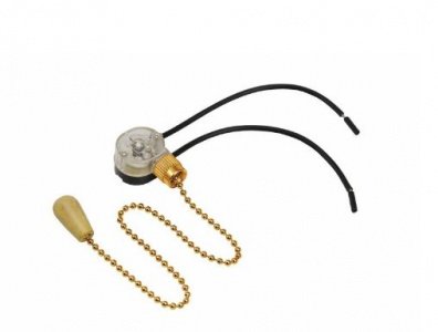 Выключатель для настенного светильника c проводом и деревянным наконечником  «Gold» Rexant