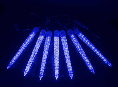 Гирлянда занавес UNIEL 2,7х0,5м LED "Сосульки" (синий) с коннектором 