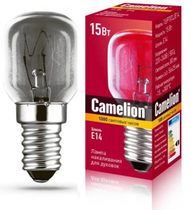 Лампа ЛОН 220В 15Вт Е-14 (для духовок) Camelion