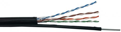 Кабель U/UTP 4х2х24AWG категория 5е (медь 305м) внешней прокладки с тросом INSTALL